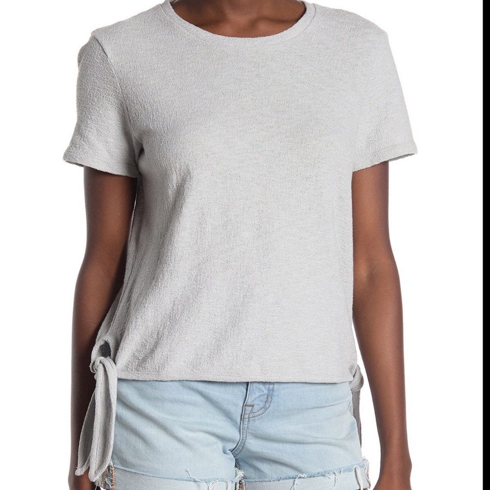Madewell Modern Side Tie Top Cotton Tee